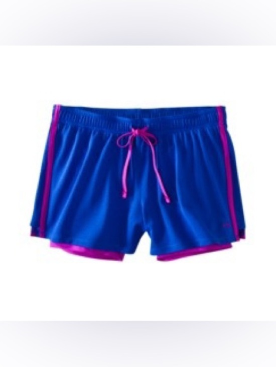 Champion Pants - Champion Women’s Blue Athletic Shorts with Pink Trim Sz M/L